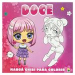 manga chibi para colorir: doce