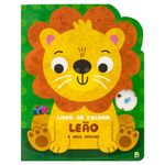 livro de colorir recortado: leão