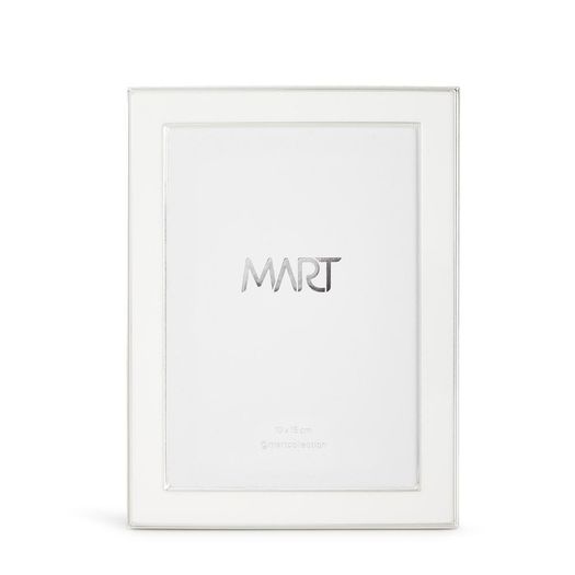 porta retrato 10x15 metal branco com prata mart porta retrato 10x15 metal branco com prata mart