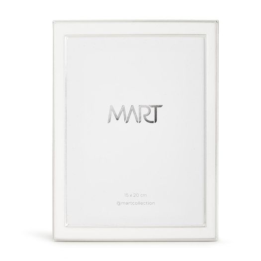 porta retrato 15x20 metal branco com prata mart porta retrato 15x20 metal branco com prata mart