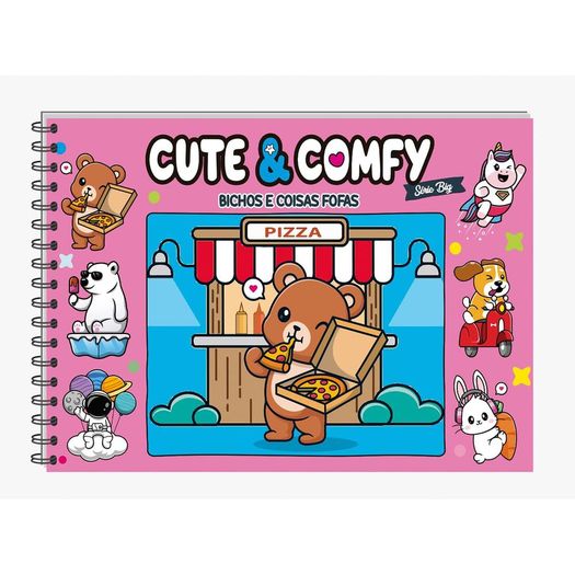 cute e comfy série big - bichinhos e coisas fofas - capa dura espiral cute e comfy série big - bichinhos e coisas fofas - capa dura espiral
