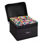 kit caneta marcador ponta dupla 168 cores com bolsa preta kit caneta marcador ponta dupla 168 cores com bolsa preta