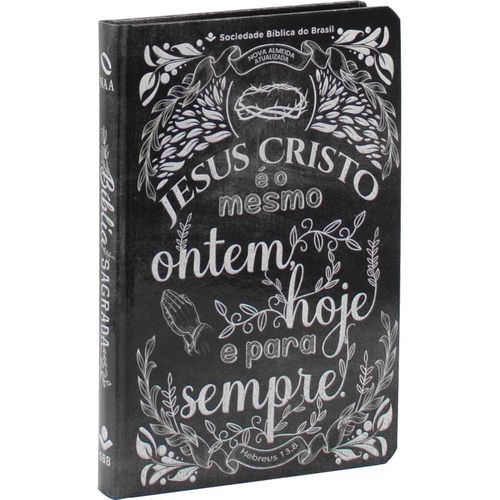 bíblia sagrada naa - capa lettering - preta