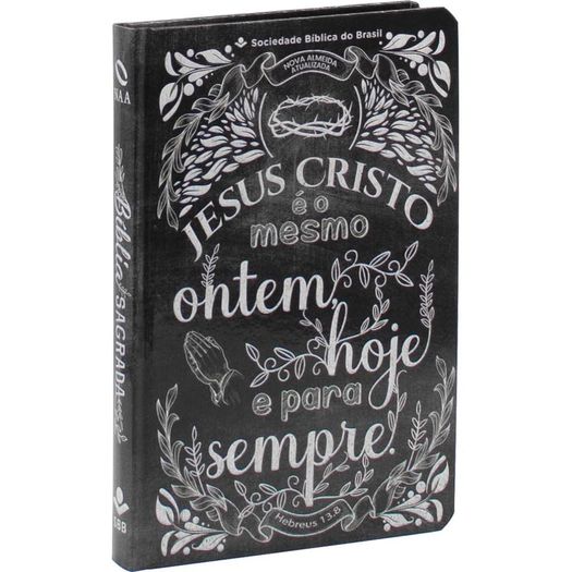bíblia sagrada naa - capa lettering - preta bíblia sagrada naa - capa lettering - preta