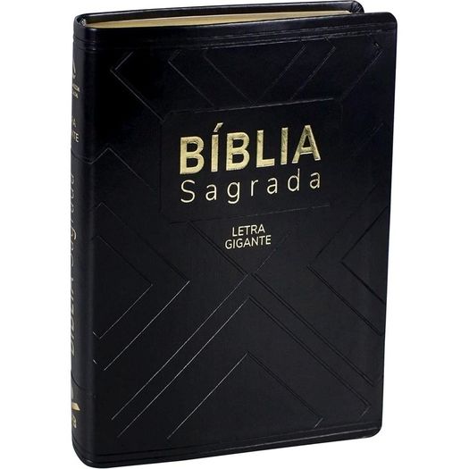 bíblia sagrada naa - letra gigante - capa preta