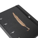 caderno fichário 190 folhas ultra noir pena ótima