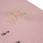 caderno fichário ultra cotton rosa 16,5x24cm