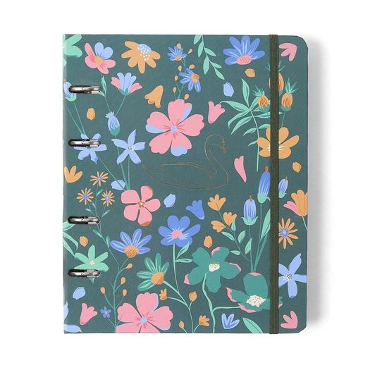 caderno criativo argolado lagoa cisne floral verde pautado 100 folhas caderno criativo argolado lagoa cisne floral verde pautado 100 folhas
