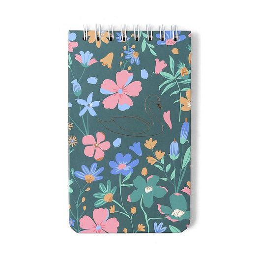 bloco de anotações lagoa cisne floral verde pautado 80 folhas bloco de anotações lagoa cisne floral verde pautado 80 folhas