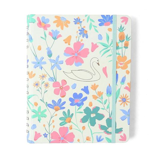 caderno organizador duo lagoa cisne floral off white 90 folhas caderno organizador duo lagoa cisne floral off white 90 folhas