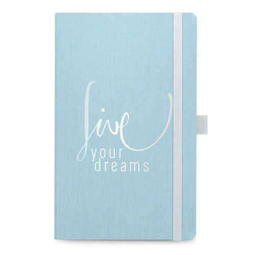 caderno papertalk pautado maxi cotton azul