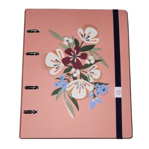 caderno fichário ultra garden coral caderno fichário ultra garden coral