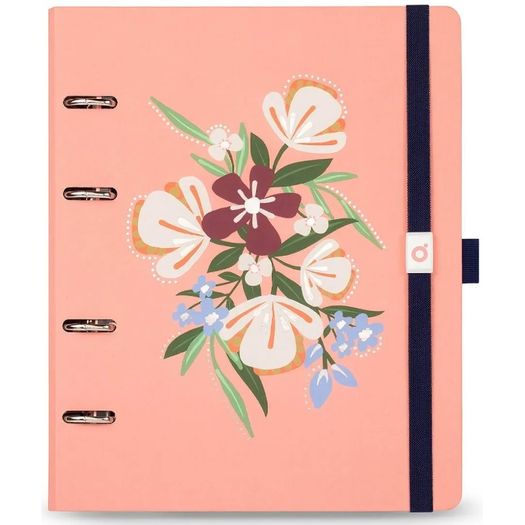 caderno fichário 190 folhas ultra garden coral caderno fichário 190 folhas ultra garden coral