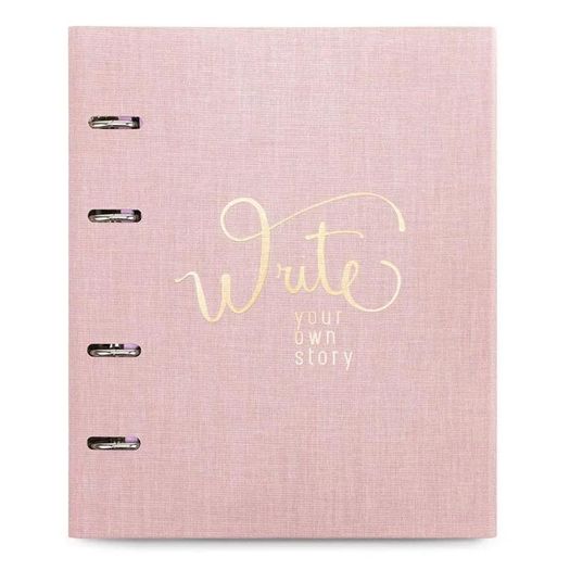 caderno fichário 190 folhas ultra cotton rosa caderno fichário 190 folhas ultra cotton rosa