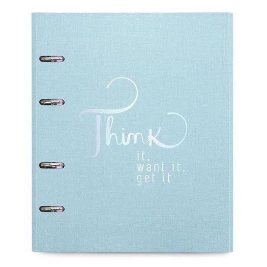 caderno fichário 190 folhas ultra cotton azul caderno fichário 190 folhas ultra cotton azul