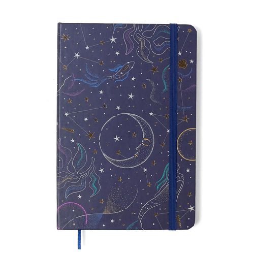caderneta astral maré azul pontado 160 folhas