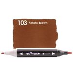 caneta marcador ponta dupla marker dual potato brown caneta marcador ponta dupla marker dual potato brown
