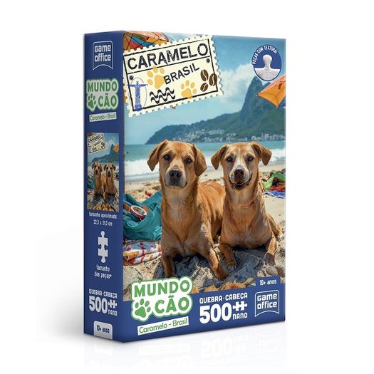 quebra-cabeça 500 peças nano mundo cão caramelo brasileiro quebra-cabeça 500 peças nano mundo cão caramelo brasileiro