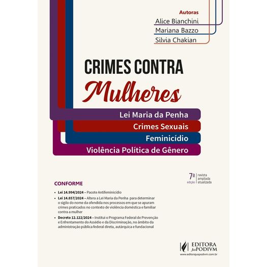 crimes contra mulheres: lei maria da penha, crimes sexuais, feminicídio (2025) crimes contra mulheres: lei maria da penha, crimes sexuais, feminicídio (2025)