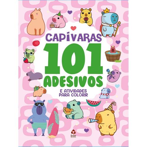 101 adesivos atividades e desenhos para colorir capivaras