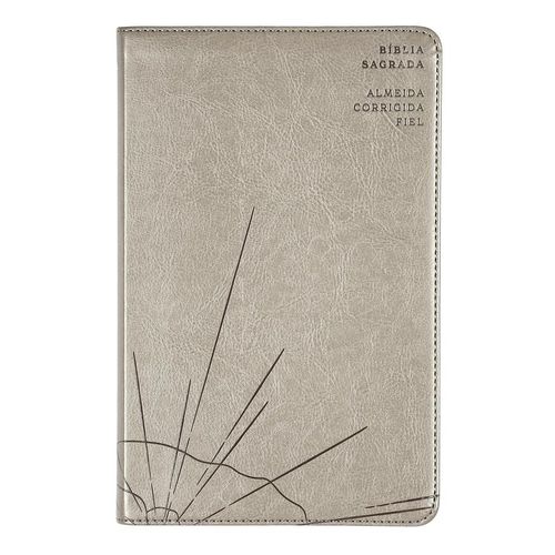 bíblia sagrada slim acf - luxo - cinza