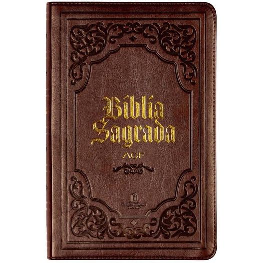 biblia-sagrada-slim-acf---luxo---marrom biblia-sagrada-slim-acf---luxo---marrom