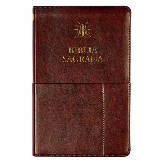 bíblia sagrada slim acf - luxo - marrom - com bolso bíblia sagrada slim acf - luxo - marrom - com bolso