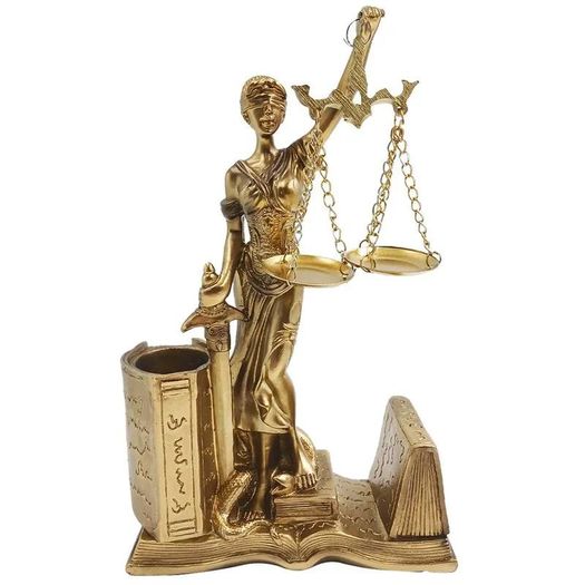 dama da justiça resina dourada 20cm com porta objeto dama da justiça resina dourada 20cm com porta objeto