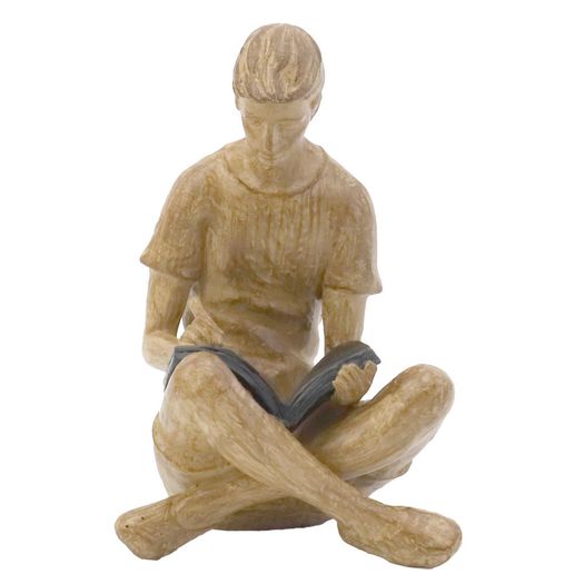 escultura decorativa homem com livro resina escultura decorativa homem com livro resina