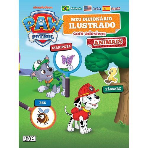 meu primeiro dicionário de adesivos: animais - patrulha canina