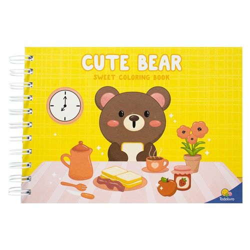 sweet coloring book: cute bear