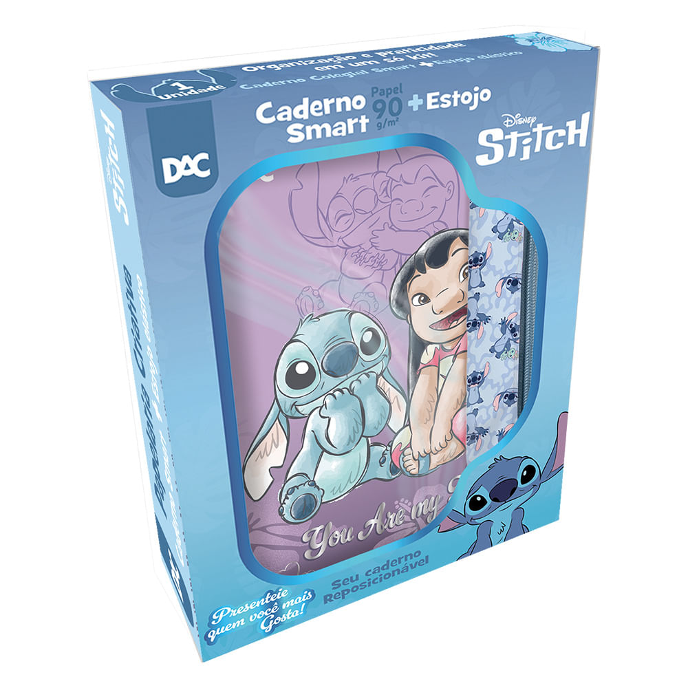 Kit Caixa Criativa Stitch Caderno E Estojo - Livrarias Curitiba