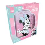 kit caixa criativa minnie caderno e estojo