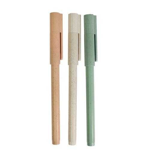 caneta esferográfica 1.0mm preta 3 unidades palha