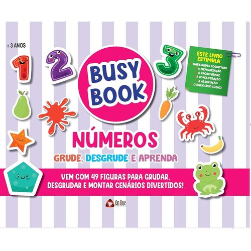 busy book números grude, desgrude e aprenda