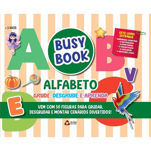 busy book alfabeto grude, desgrude e aprenda