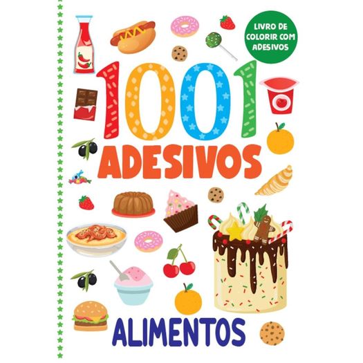livro de colorir com adesivos - 1001 adesivos - alimentos livro de colorir com adesivos - 1001 adesivos - alimentos