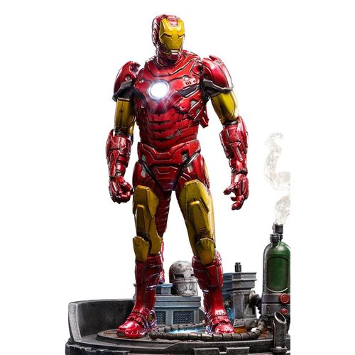 iron man unleashed deluxe - marvel comics - art scale 1/10 - iron studios