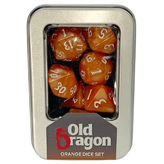 kit de dados old dragon orange - buró kit de dados old dragon orange - buró