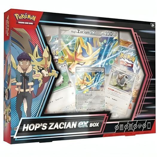 pokémon - hops zacian ex box - inglês pokémon - hops zacian ex box - inglês