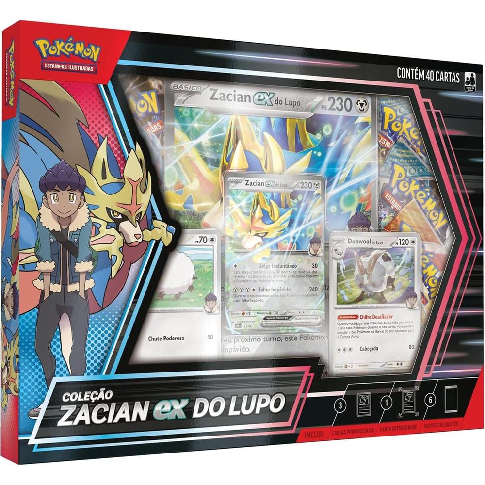 Pokémon - Box Coleção Zacian Ex Do Lupo - Livrarias Curitiba