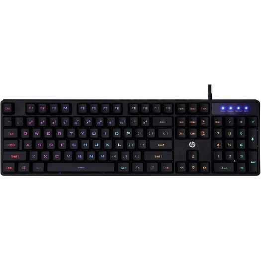 teclado usb game membrana (k300) led preto - hp teclado usb game membrana (k300) led preto - hp