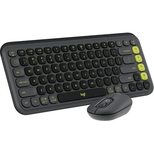 combo mouse e teclado wireless pop icon grafite - logitech combo mouse e teclado wireless pop icon grafite - logitech