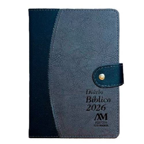 diario biblico 2026 - luxo com fecho - cinza