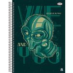 caderno universitário 12x1 192 folhas bom d+ masculino