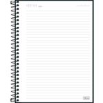 caderno colegial 1x1 80 folhas organizer preto