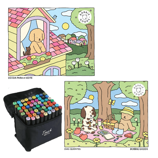 Livros-de-colorir-adulto-Bobbie-Goods-kit-com-canetinha-60-cores Livros-de-colorir-adulto-Bobbie-Goods-kit-com-canetinha-60-cores