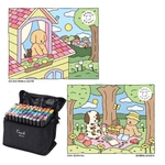 Livros-de-colorir-adulto-Bobbie-Goods-kit-com-canetinha-80-cores