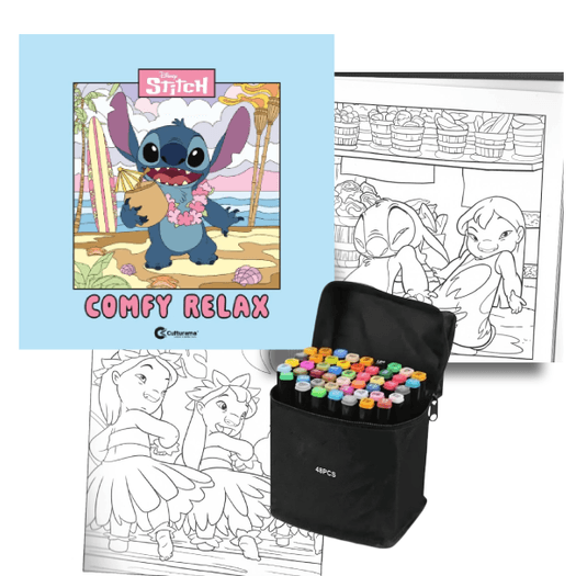 Livro-de-colorir-Stitch---Canetinhas-48-cores