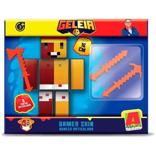 boneco minecraft youtuber geleia com acessórios boneco minecraft youtuber geleia com acessórios